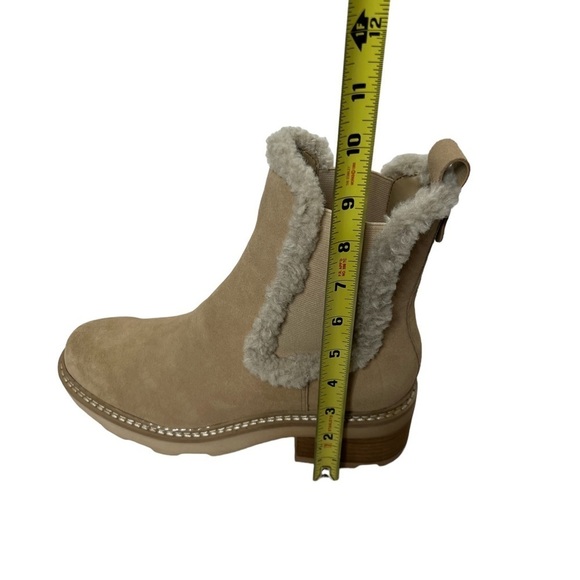 NWOT Calvin Klein Leather Faux Fur Anissa Chelsea Ankle Boots - Picture 14 of 15